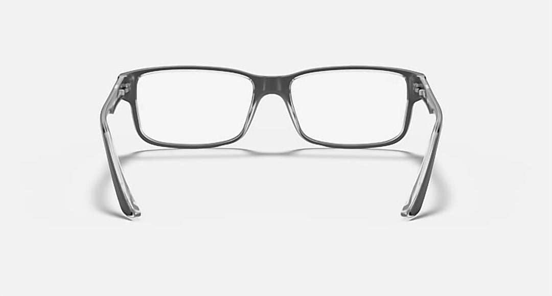 men's optics eyeglasses in polished black on transparent