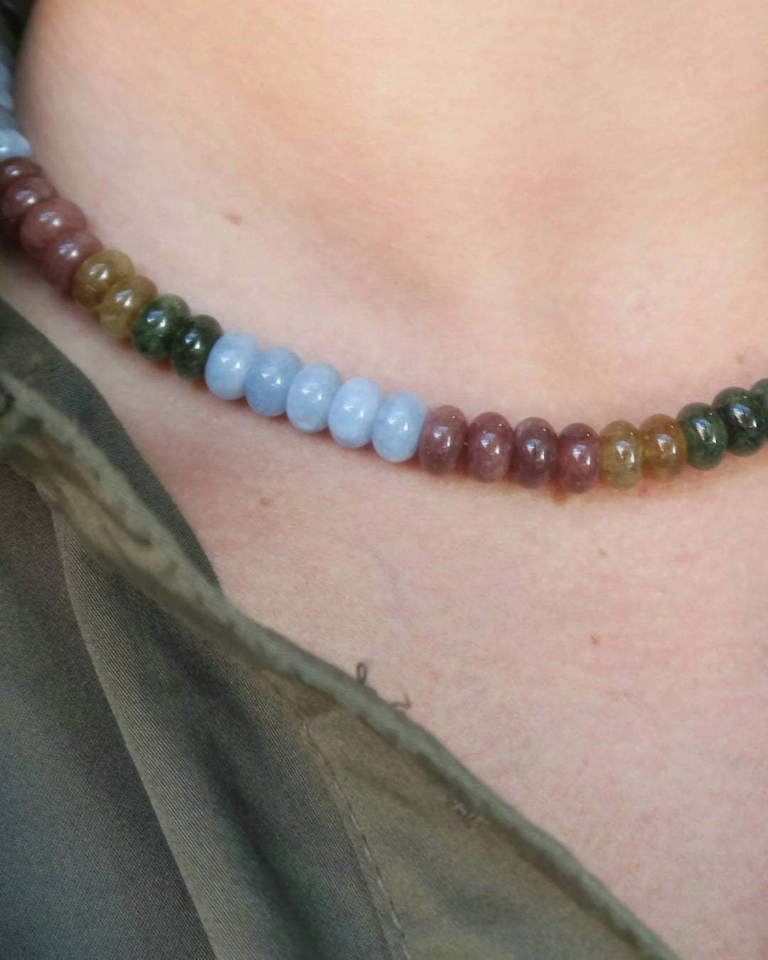 women's hazel necklace in willow
