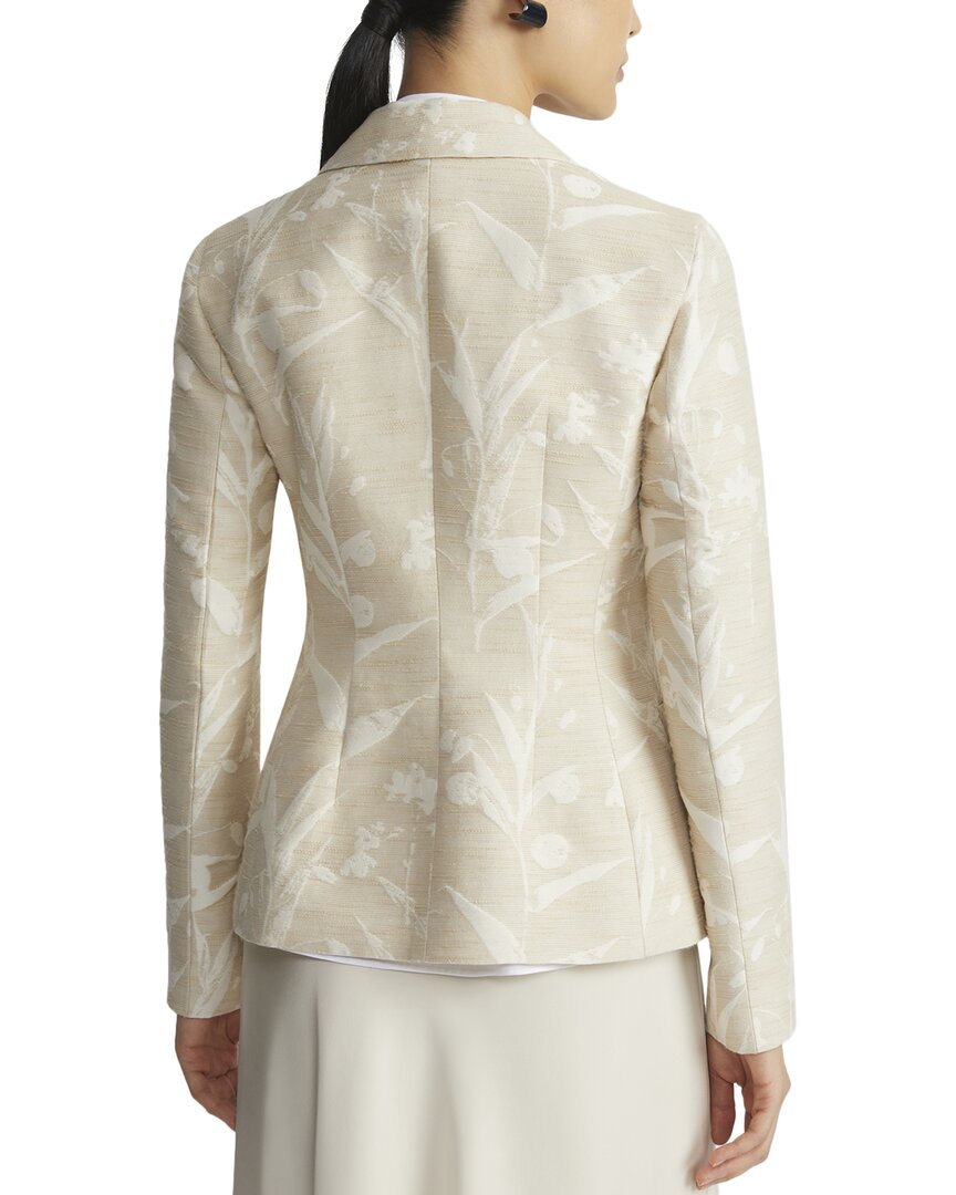 patch pocket fitted silk-blend blazer
