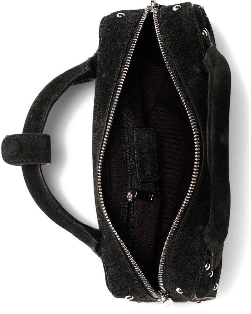 delilah mini suede stud satchel