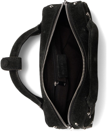 delilah mini suede stud satchel