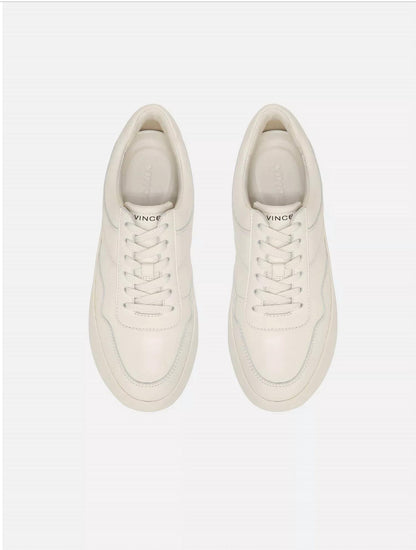 women's warren court leather sneaker in milk