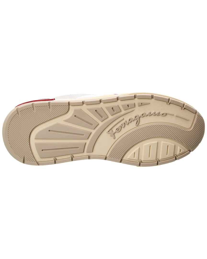 ferragamo leather & suede sneaker