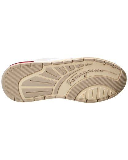 ferragamo leather & suede sneaker
