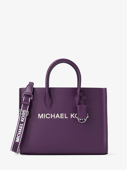 mirella medium pebbled leather tote bag