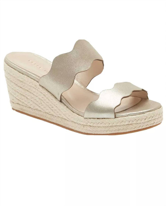 US 7.5 - platinum gold metallic suede
