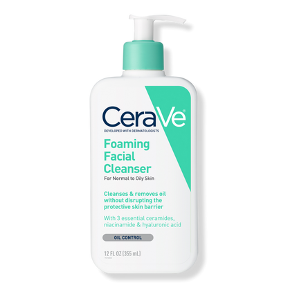 Foaming Facial Cleanser, Gel-Based Face Wash for Balanced to Oily Skin