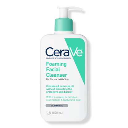 Foaming Facial Cleanser, Gel-Based Face Wash for Balanced to Oily Skin