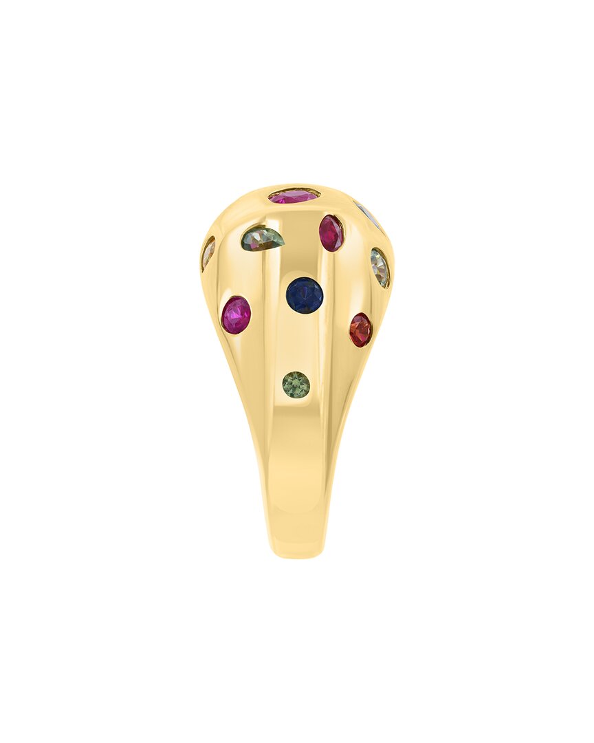 14k over silver 2.35 ct. tw. multi sapphire ring