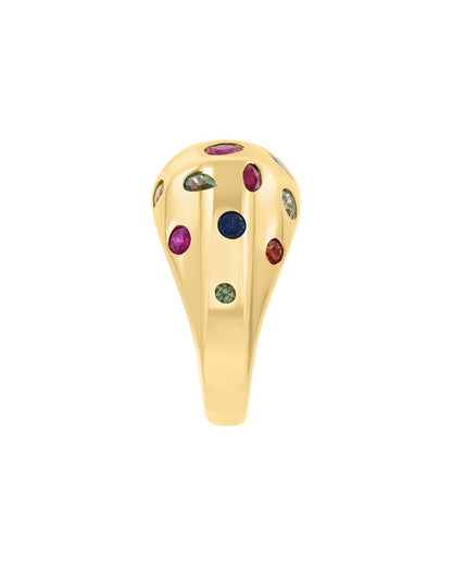 14k over silver 2.35 ct. tw. multi sapphire ring