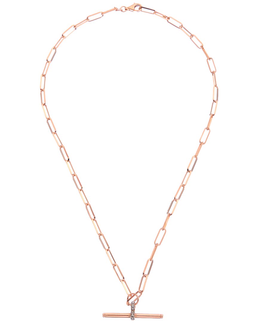 18k over silver 0.06 ct. tw. diamond necklace