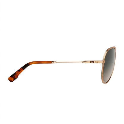 unisex blake polished sunglasses in gold / green gradient a/r lans