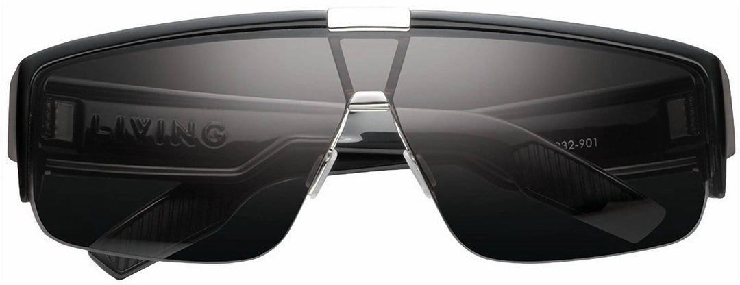 One Size - polished black / grey lens