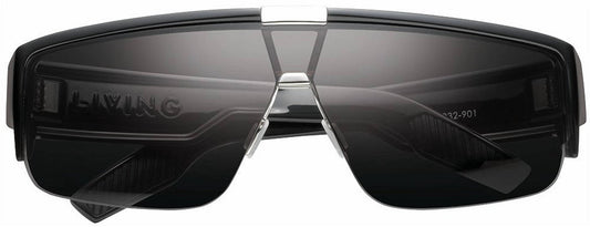 One Size - polished black / grey lens