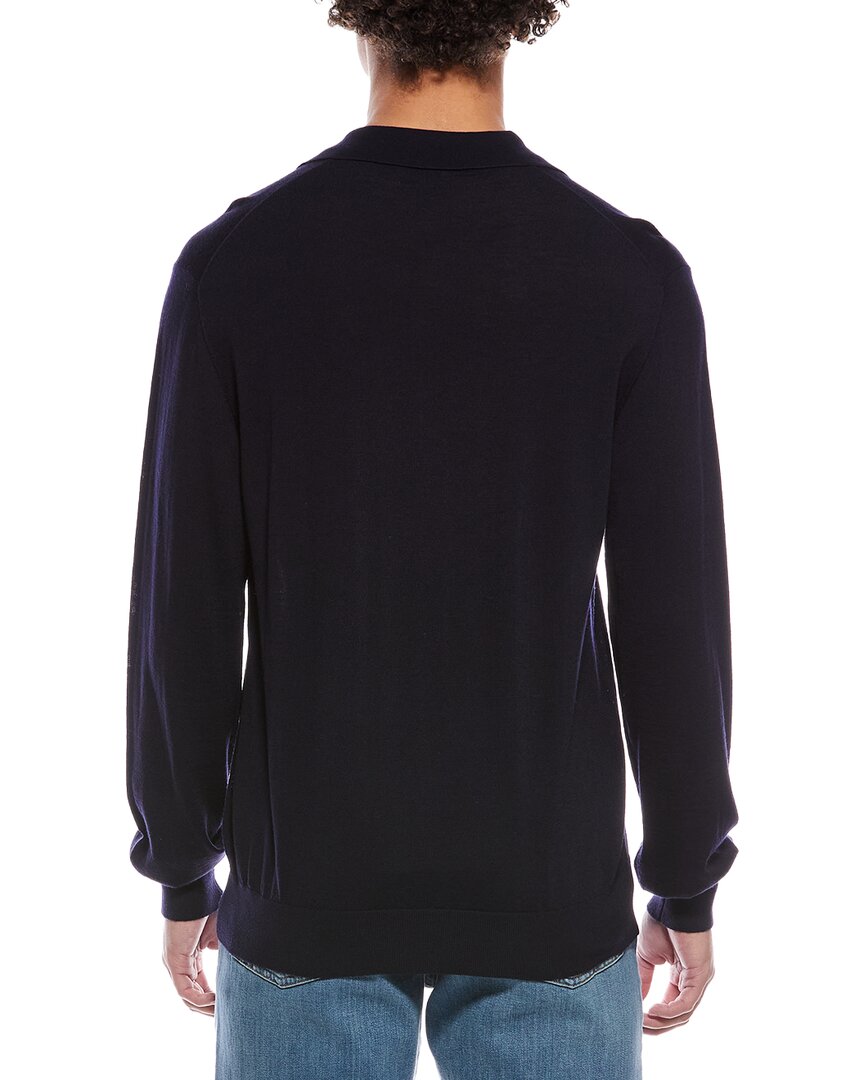 fine knit wool polo shirt