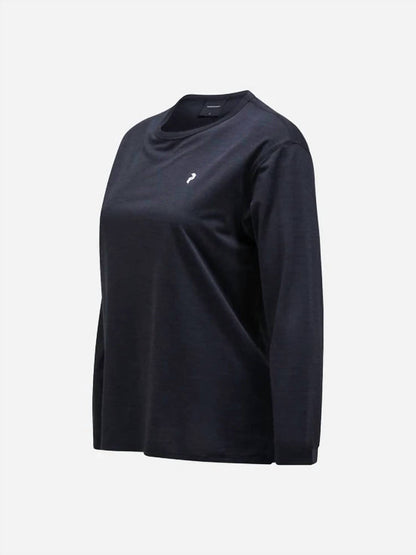 trail long sleeve shirt in black