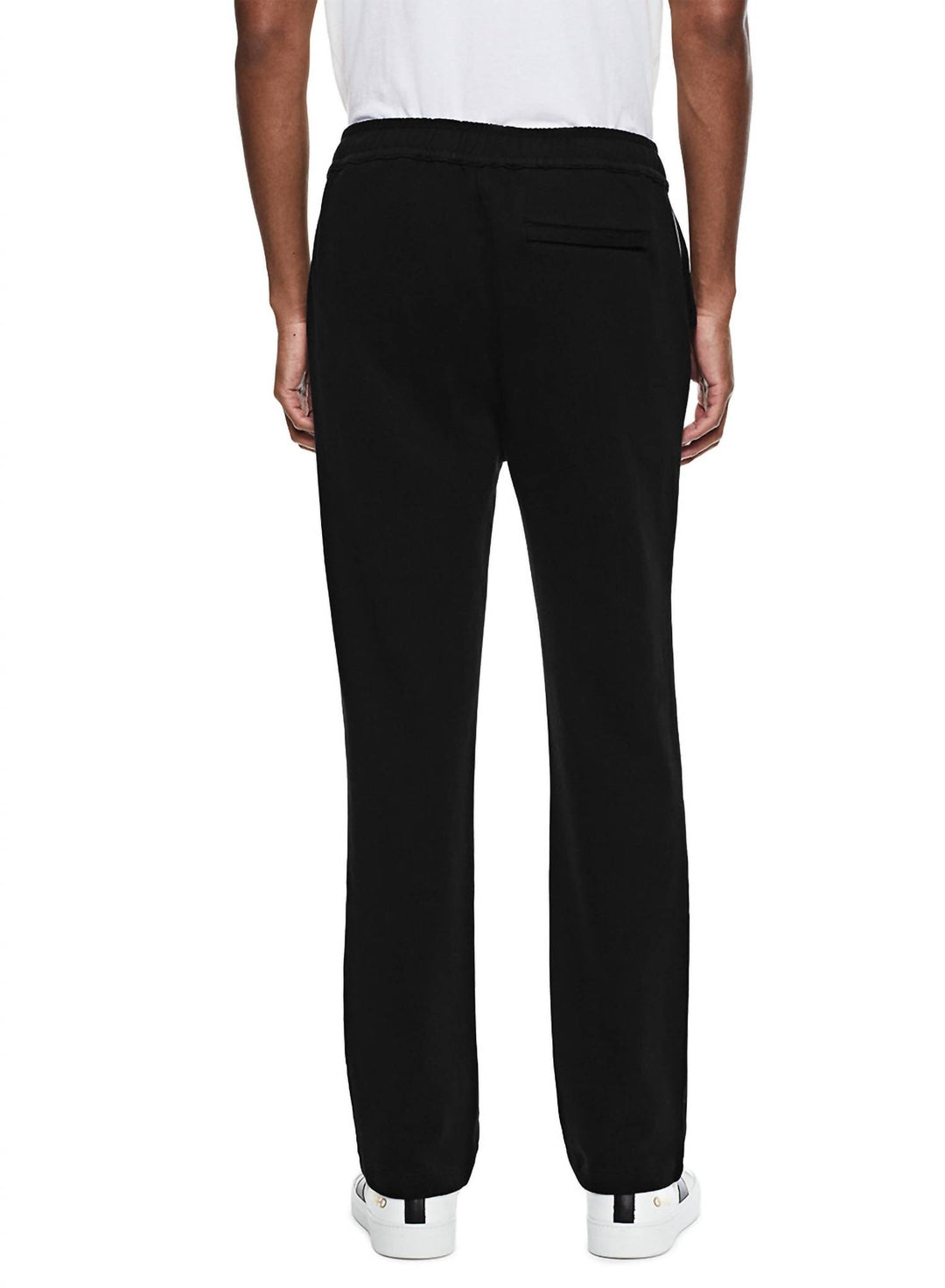 signature pocket stripe sweatpants in black