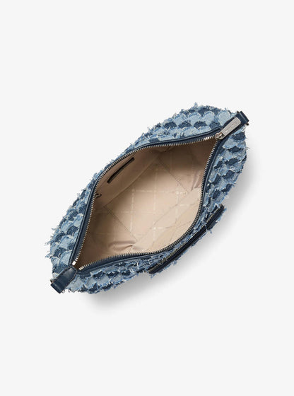 merritt medium patchwork denim convertible shoulder bag