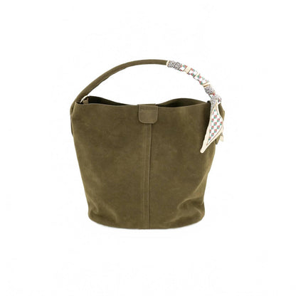 cleo medium bucket bag in olive