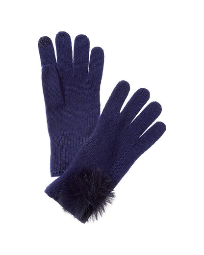 scallop cashmere gloves