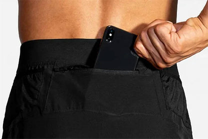 men's sherpa 7" athlethic shorts in black