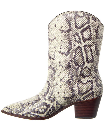 claude western croc snake boot