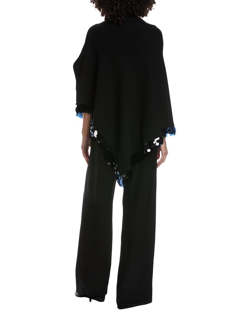 sequin border poncho