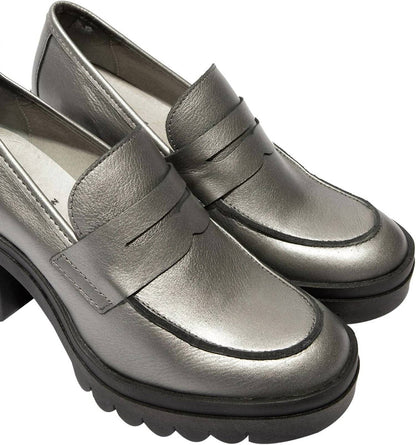 women's toky platform penny loafer in plomo