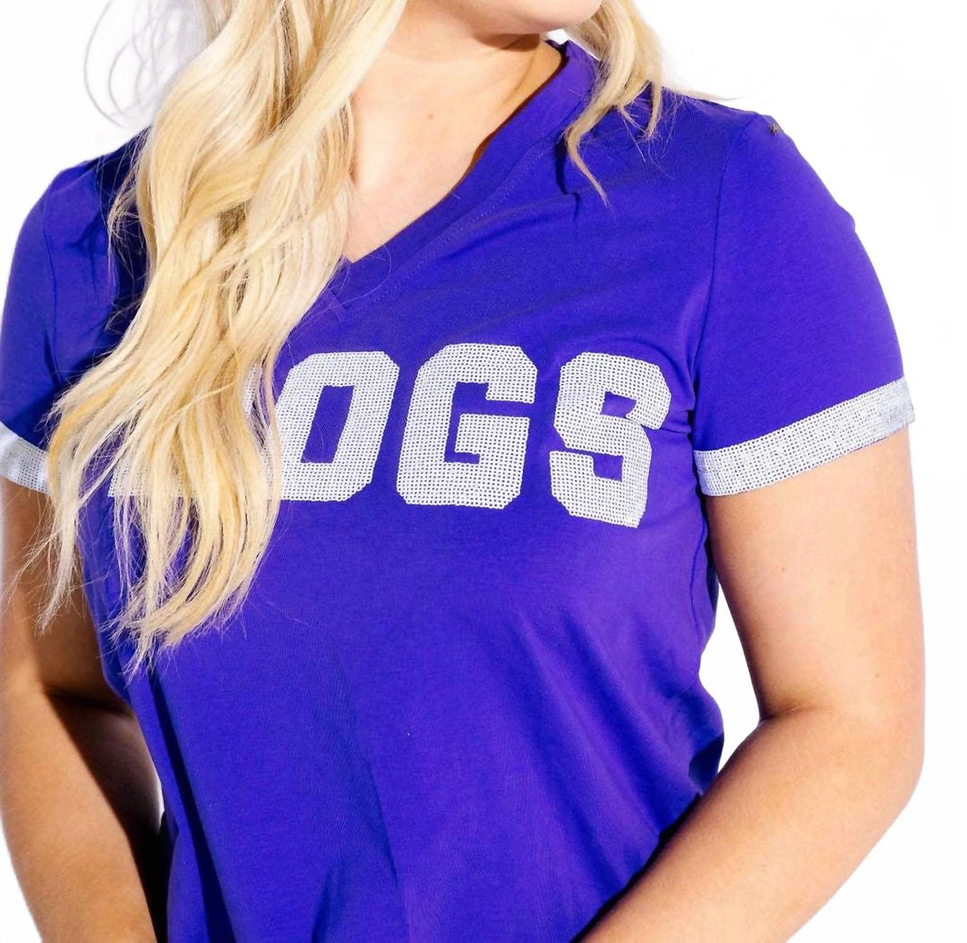 velvet ultra slim embellished headband in purple