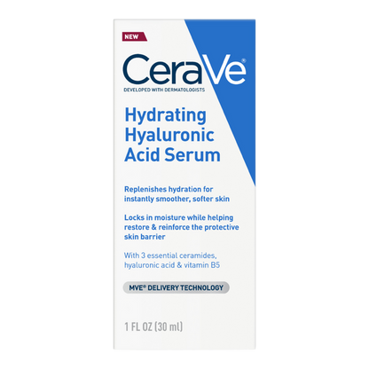 Hydrating Hyaluronic Acid Face Serum with Vitamin B5 for Dry Skin