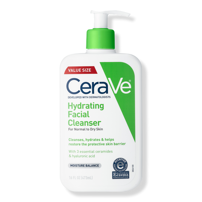 Hydrating Facial Cleanser, Gentle Face Wash for Balanced to Dry Skin