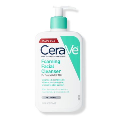 Foaming Facial Cleanser, Gel-Based Face Wash for Balanced to Oily Skin