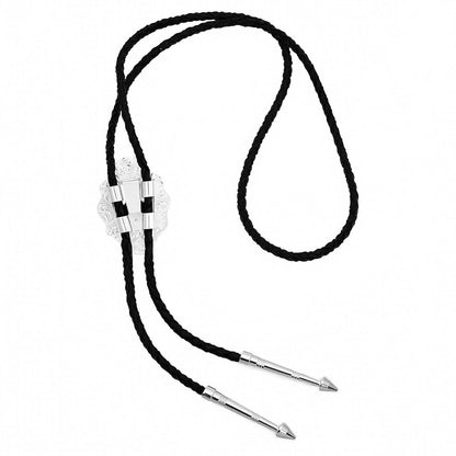 southwest skies scalloped bolo tie in black