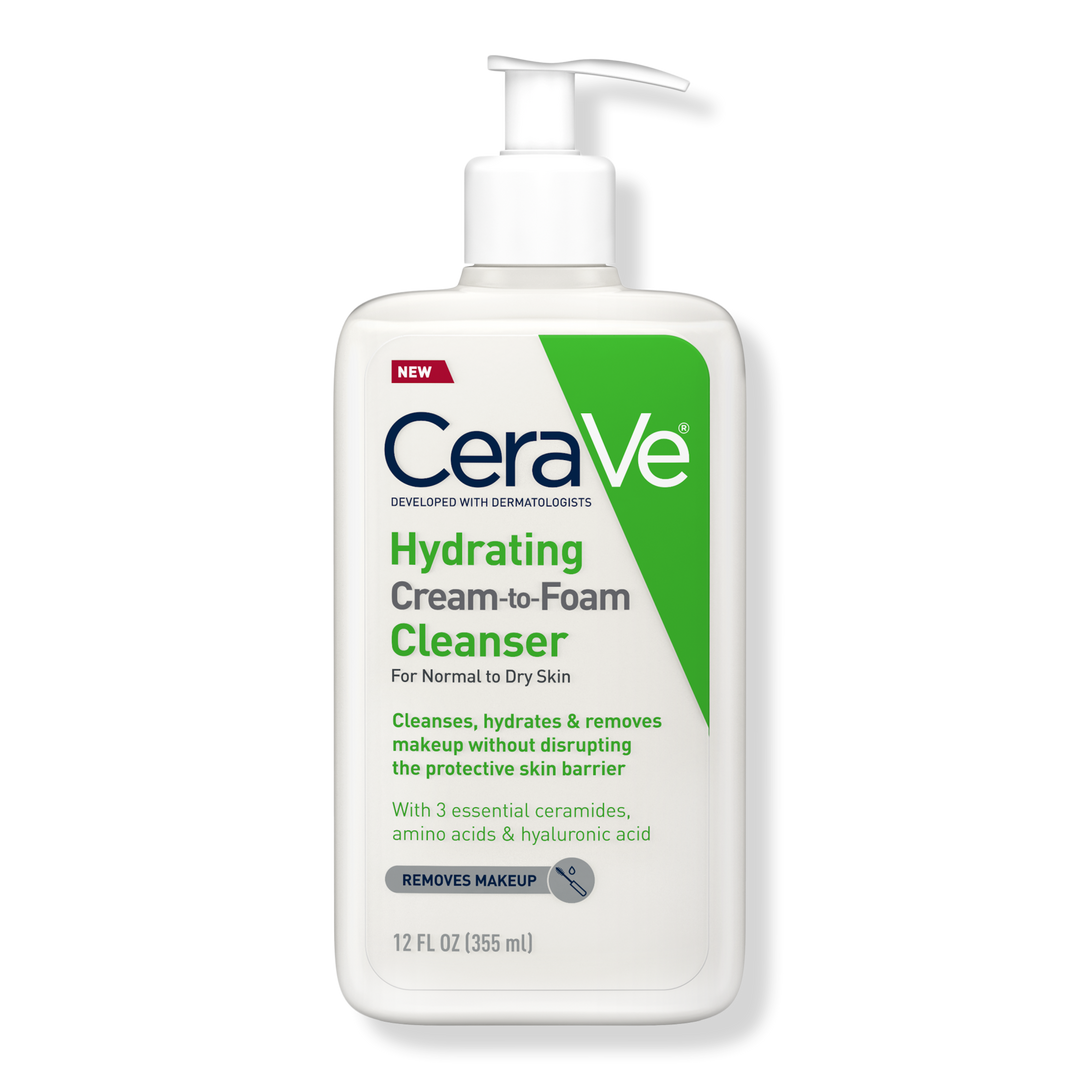 Hydrating Cream-to-Foam Face Wash for Balanced to Dry Skin