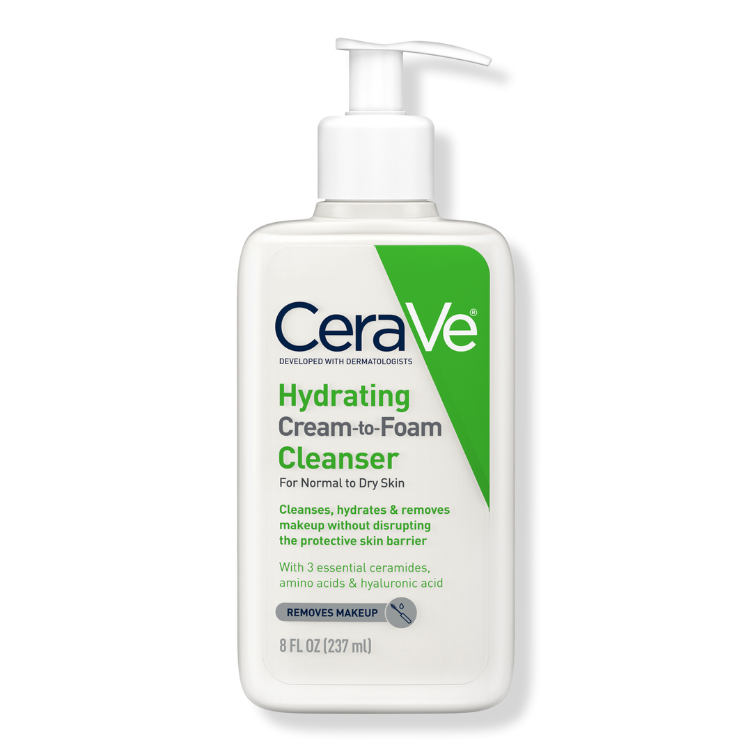 Hydrating Cream-to-Foam Face Wash for Balanced to Dry Skin