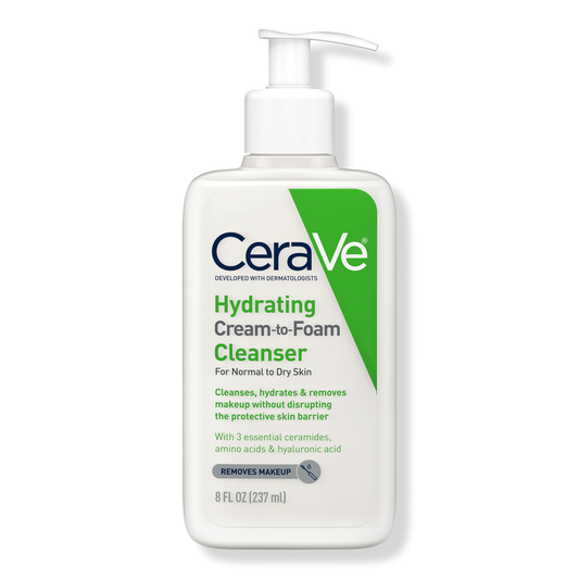 Hydrating Cream-to-Foam Face Wash for Balanced to Dry Skin