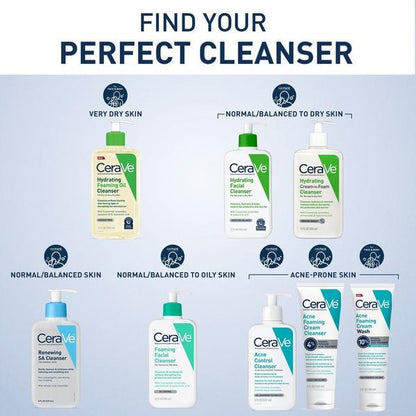 Acne Control Cleanser for Face with 2% Salicylic Acid & Purifying Clay for Oily Skin