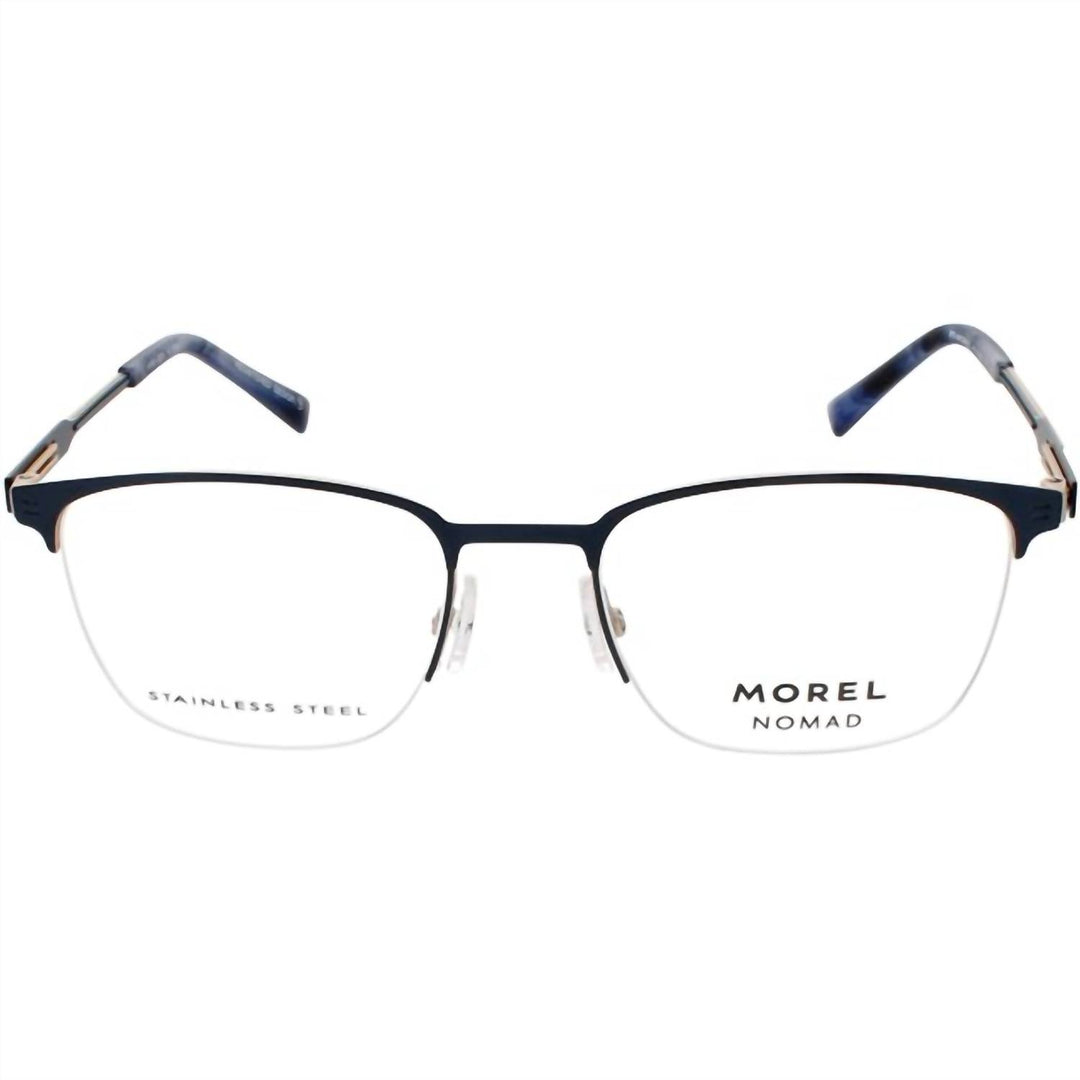 men's 40143n rectangle eyeglasses in blue