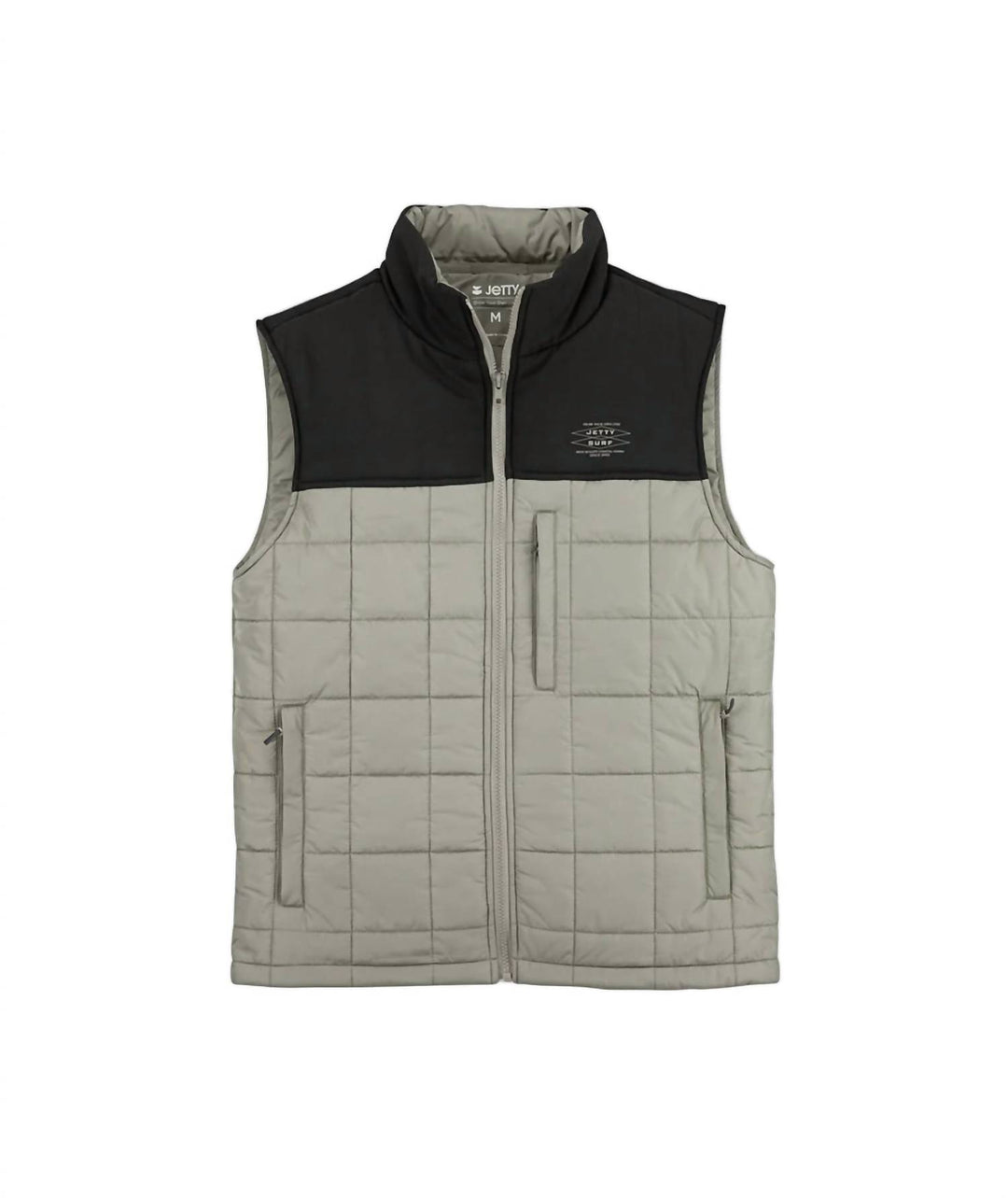terrace color block vest in oyster