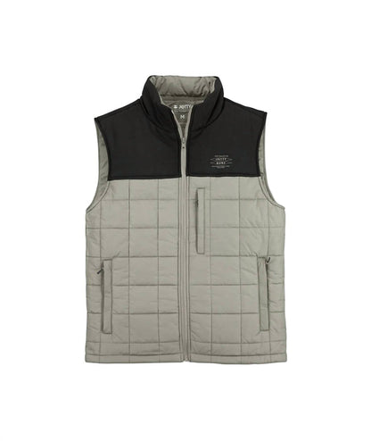 terrace color block vest in oyster