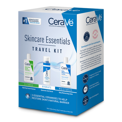 Skincare Essentials Travel Size Kit for Balanced to Dry Skin