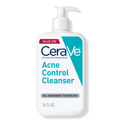Acne Control Cleanser for Face with 2% Salicylic Acid & Purifying Clay for Oily Skin