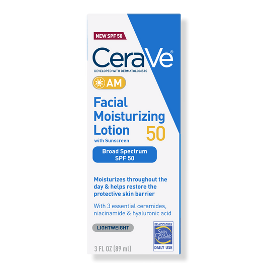 AM Lotion Face Moisturizer with SPF 50 for Balanced to Oily Skin