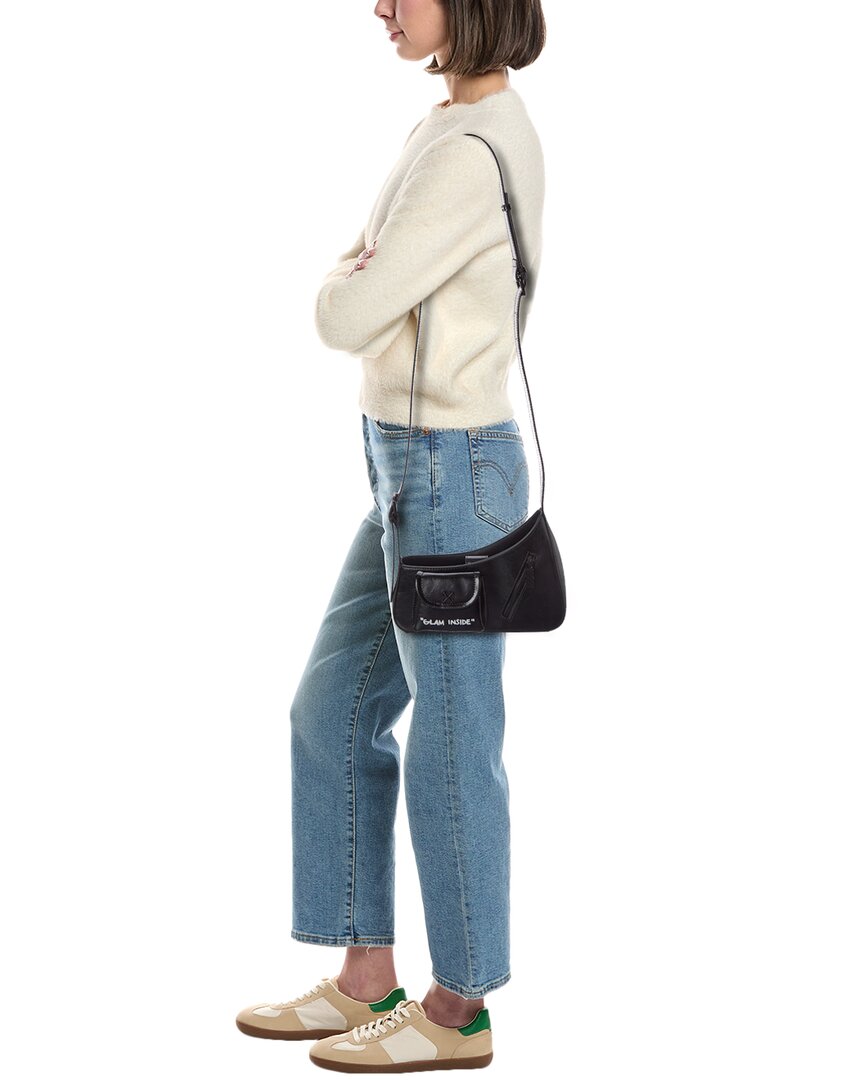 off-white jitney leather hobo bag