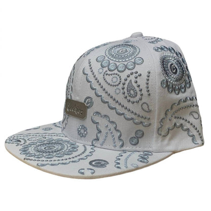 men's casablanca canvas snapback cap in white