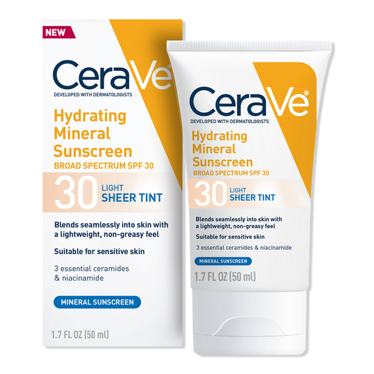 Hydrating Mineral Sunscreen Face Lotion with Sheer Tint SPF 30