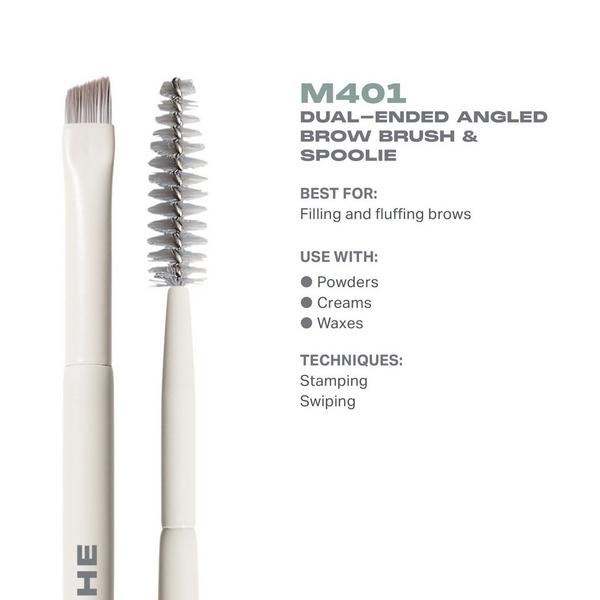 M401 Dual-Ended Angled Brow Brush & Spoolie