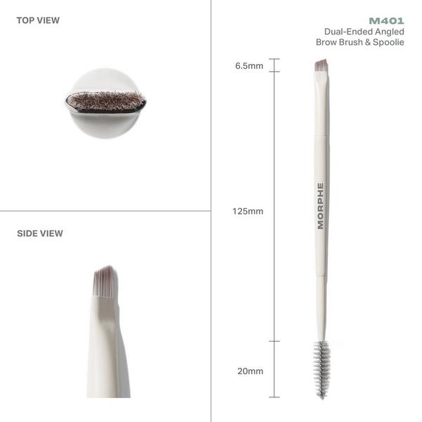M401 Dual-Ended Angled Brow Brush & Spoolie