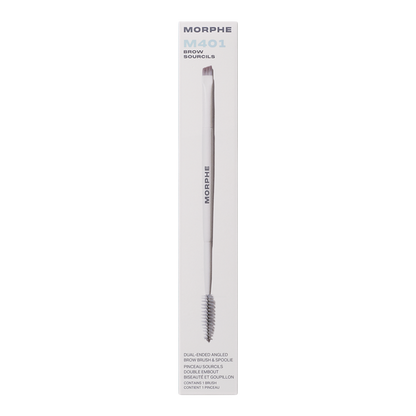 M401 Dual-Ended Angled Brow Brush & Spoolie