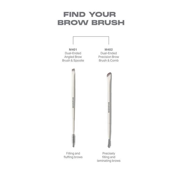 M401 Dual-Ended Angled Brow Brush & Spoolie